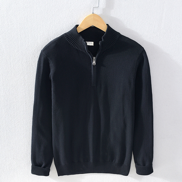 Heritage Cotton Half-Zip Sweater