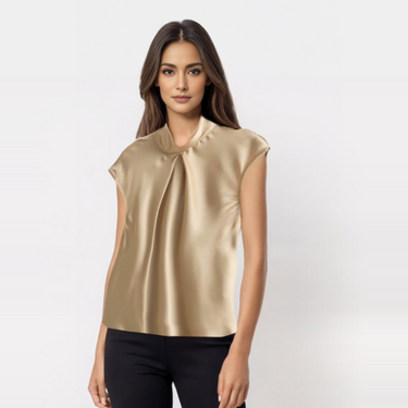 LYRA | Elegant Satin Sleeveless Blouse