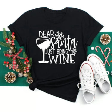 Caroline | Fashionable Wine Glass Holiday Shirt