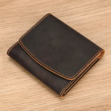 Lucas | Vintage Bifold Rundleather Travel Wallet with Snap Closure