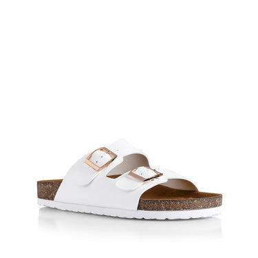 Xylo Footbed Slides - White Smooth