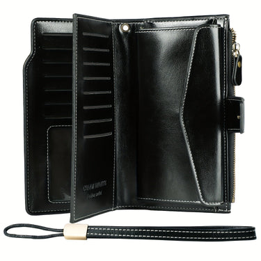 RFID-Secure Travel Wallet | Multi-Pocket Vintage Clutch