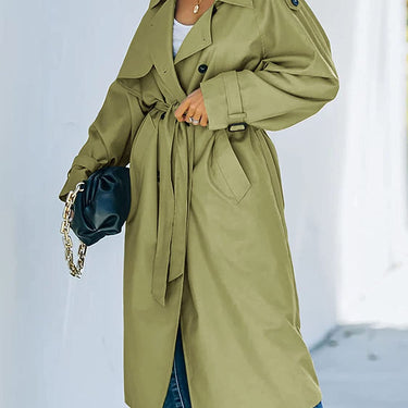 Harlani | Women's Double-Breasted Trench Coat | Long