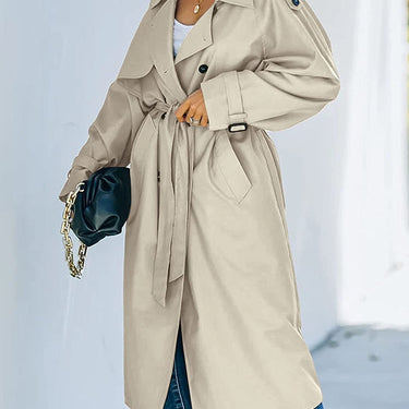 Harlani | Women's Double-Breasted Trench Coat | Long