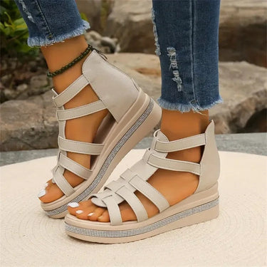 Rhinestone Wedge Sandals