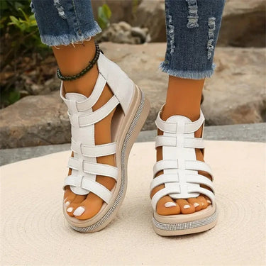 Rhinestone Wedge Sandals