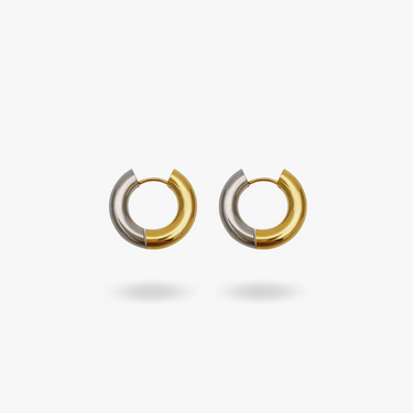 Two Tone Hoop Earrings